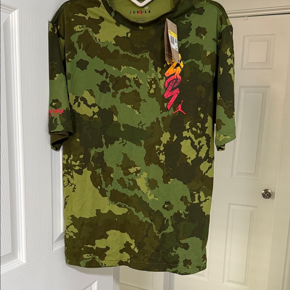 Jordan Olive Camo Short Sleeve Zion Williams Tee